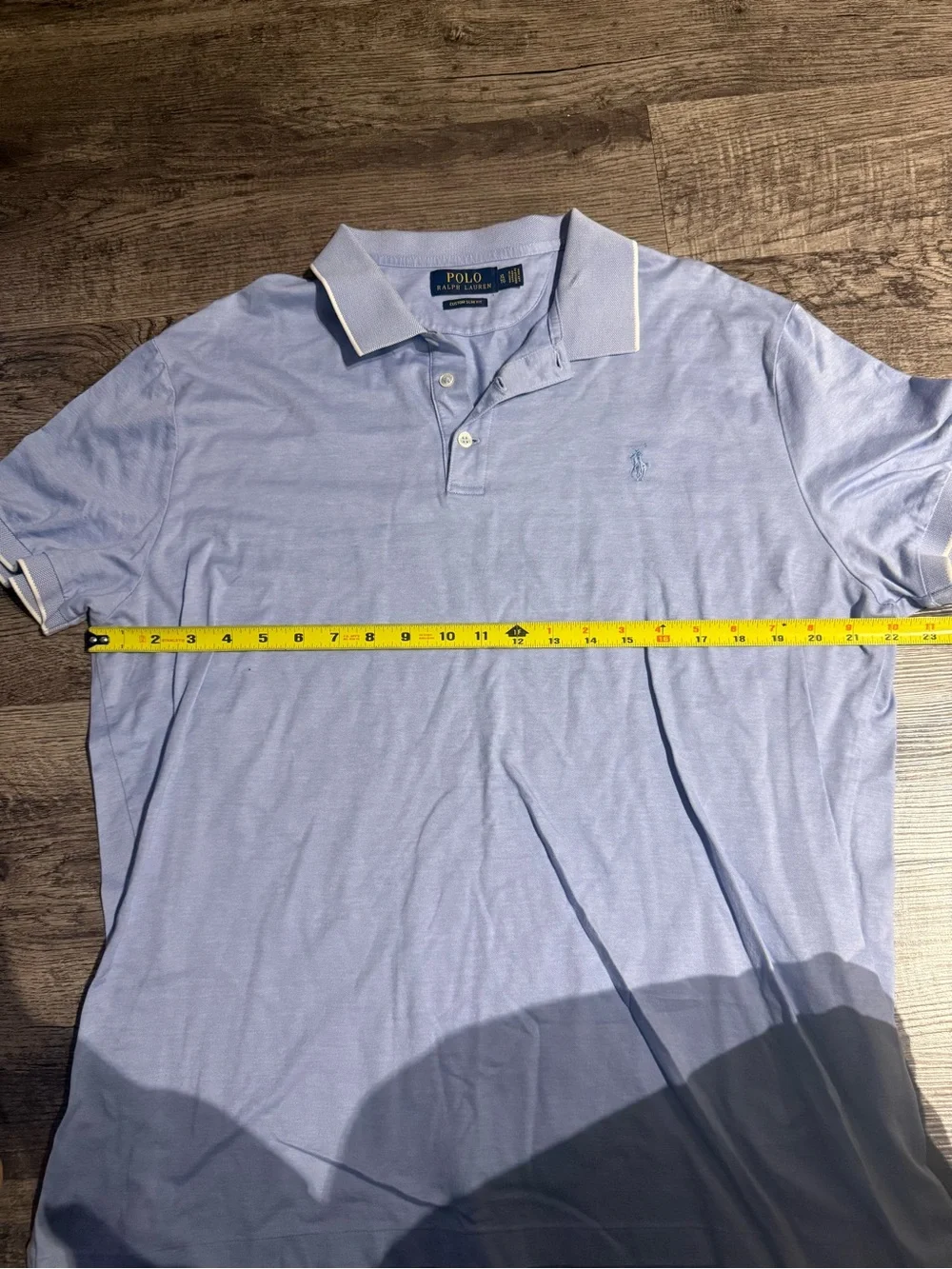 Ralph Lauren Light Blue Polo with White Trim
